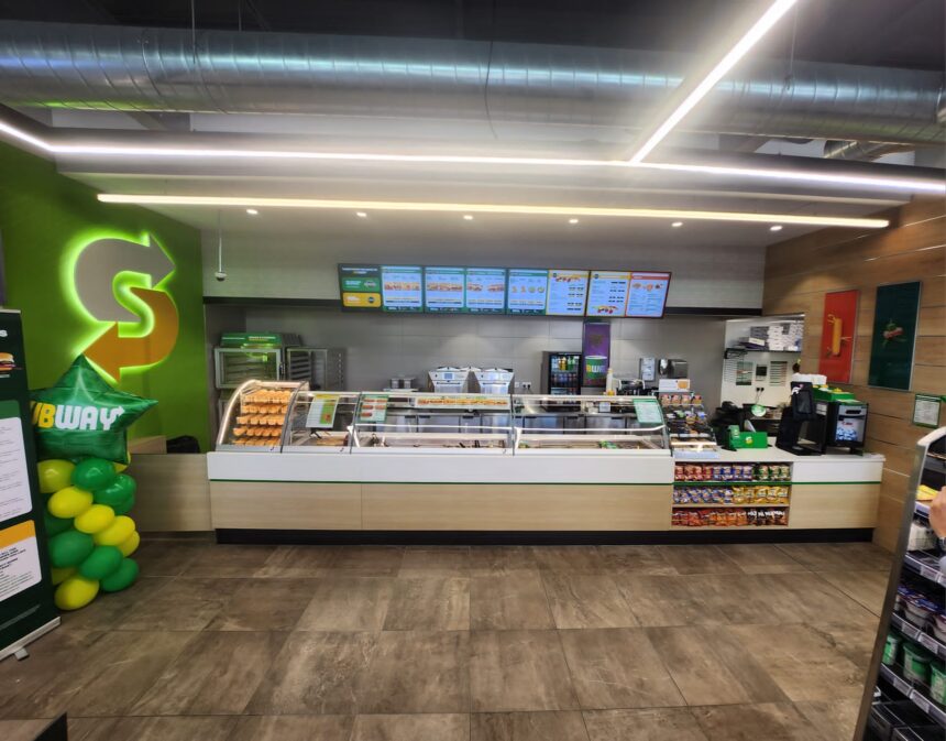 inside the new subway Euro Garage leeds