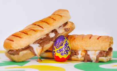 the subway cream egg sandwich with a cream egg