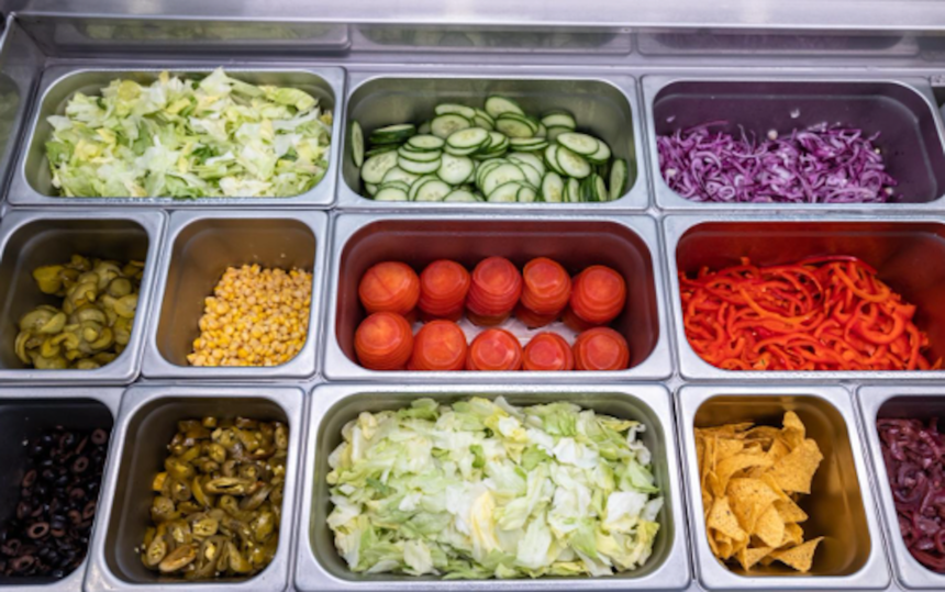 salad bar representing subway nutritional credentials
